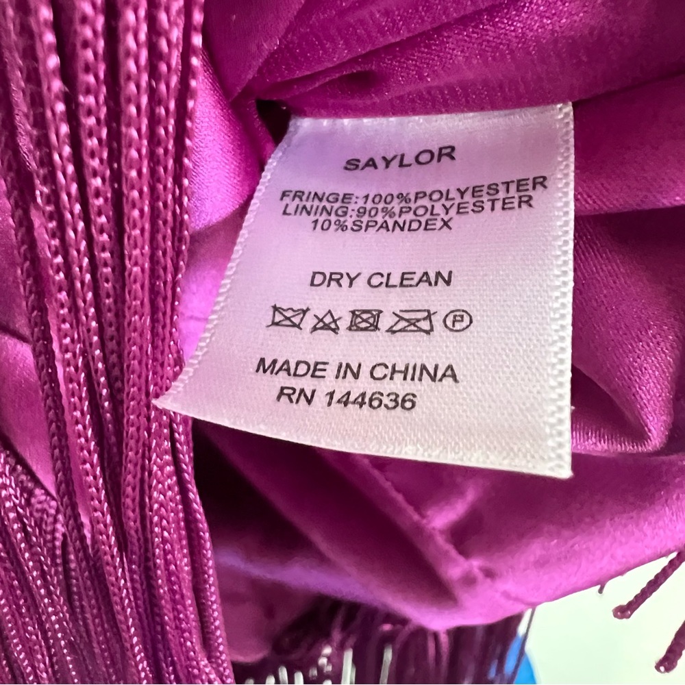 SAYLOR Vianne Fringe Mini Dress in Orchid NWT - Picture 8 of 8